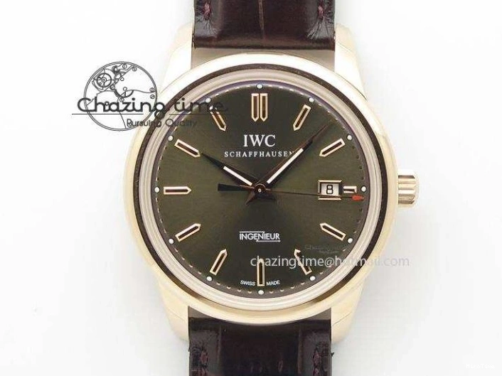 MIROTIME 0307 Affordable Ingeniuer St.Laurens SS Brown Dial MK 1:1 Best Edition On Black Leather Strap A 7365